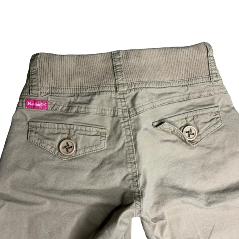 Rewind‎ Girls Shorts Size 7 Tan Khaki Roll Up Adjustable Length Bermuda Shorts